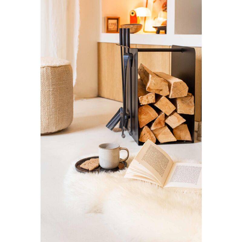 Le Marquier - Serviteur range buche original Noir - Imagen 5