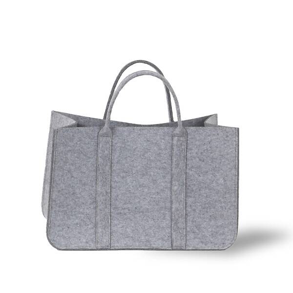 Le Marquier - Sac à bûches tissus gris L.53 P.30 H.35/51 cm DANDY - LE MARQUIER - Imagen 7