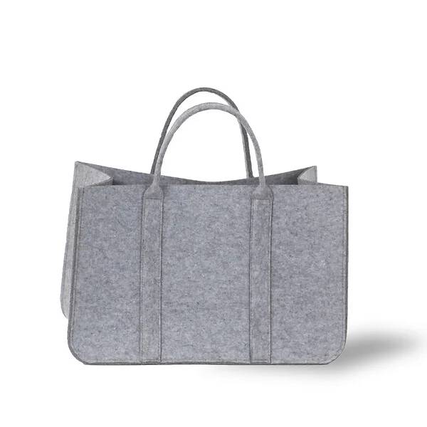 Le Marquier - Sac à bûches tissus gris L.53 P.30 H.35/51 cm DANDY - LE MARQUIER - Imagen 4