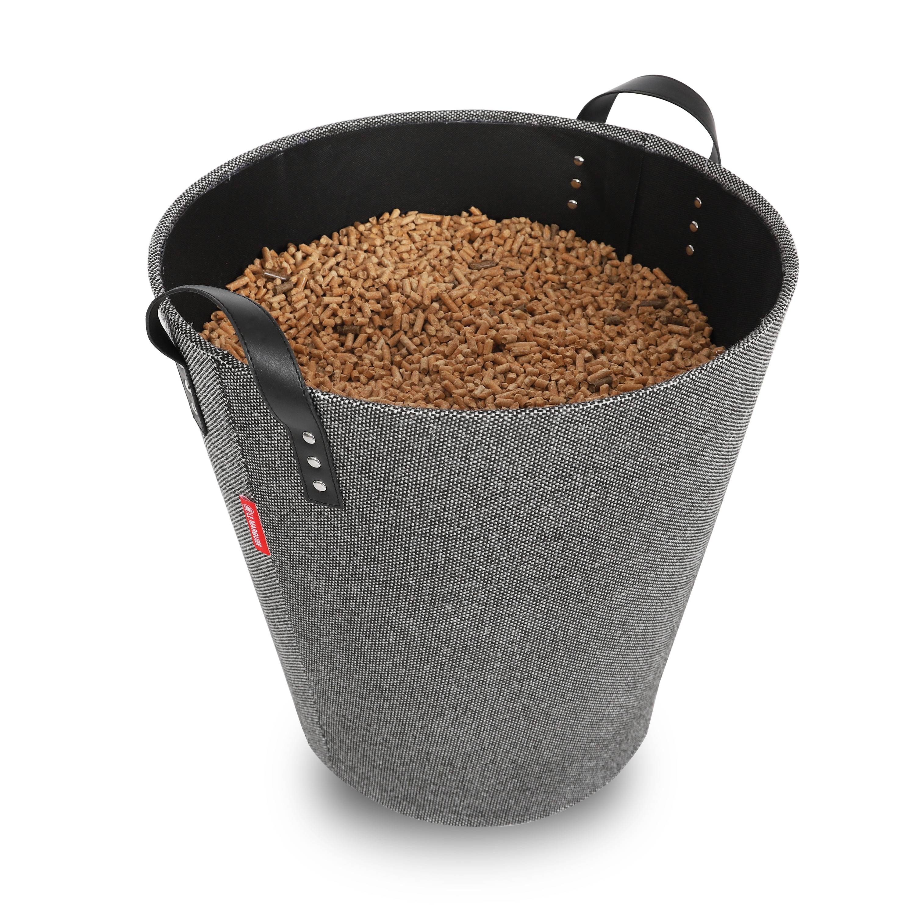 Le Marquier - Panier rond bûche et à granulé Gris