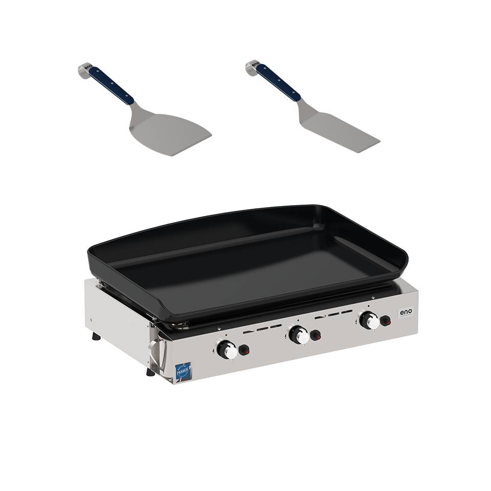Eno - Eno - Plancha INITIAL 65 inox + Spatule large et spatule longue