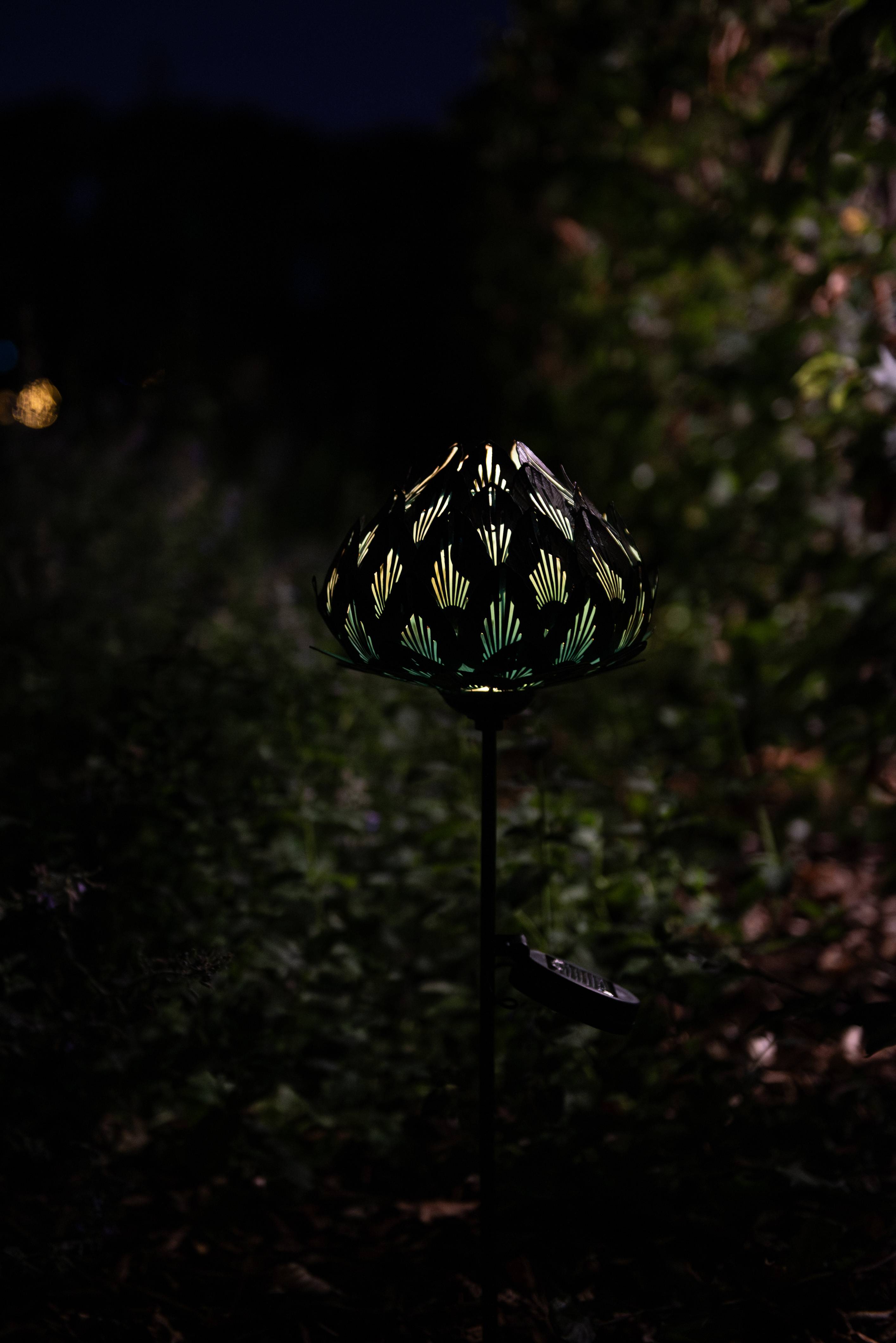 Garden ID - Lampe solaire  sur tige chou L.18 H.70 cm - Garden Id - Imagen 3