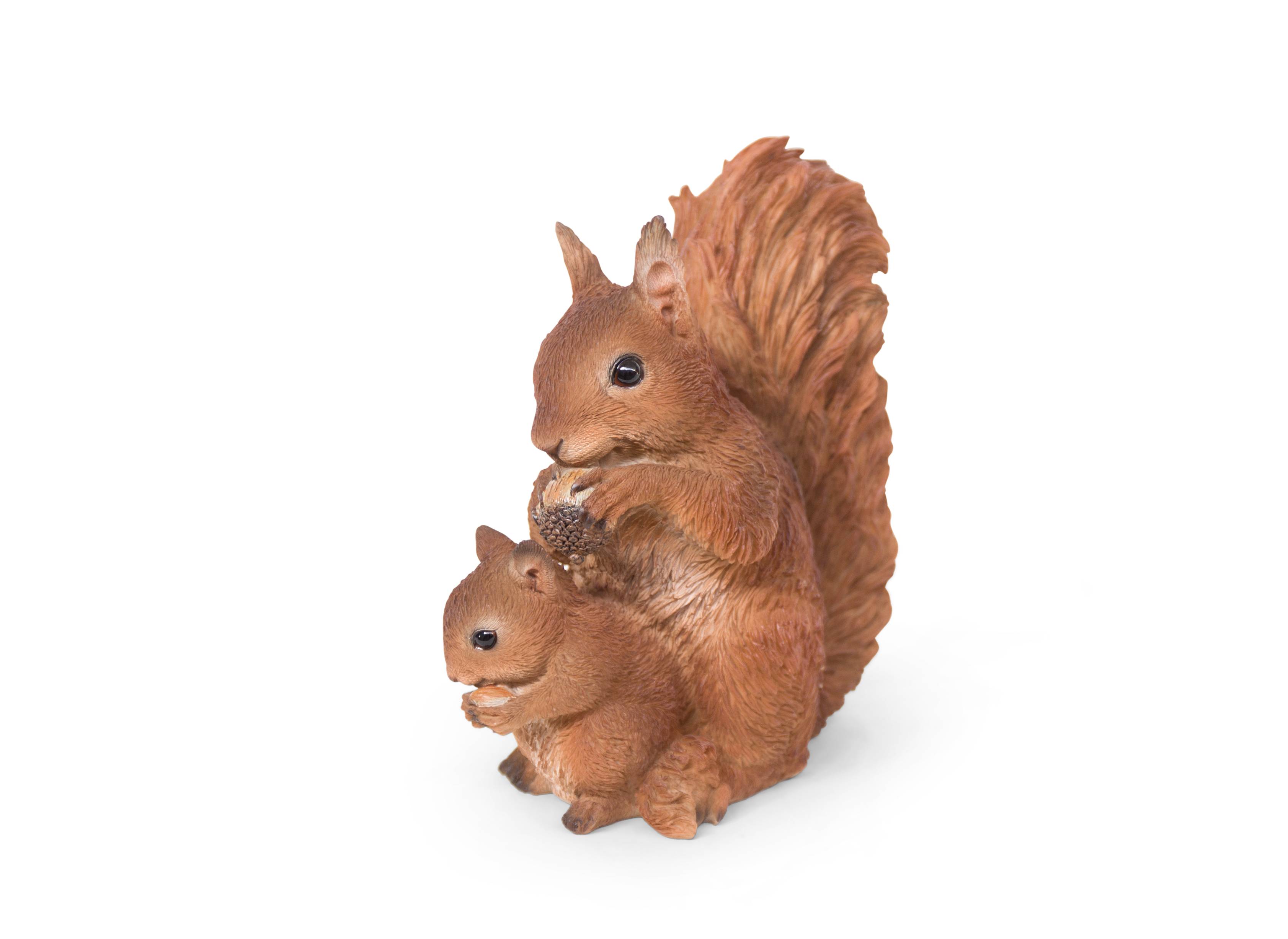 Garden ID - Sculpture écureuil avec bébé L.22 x l.11 x H.20 cm - Garden Id - Image 5