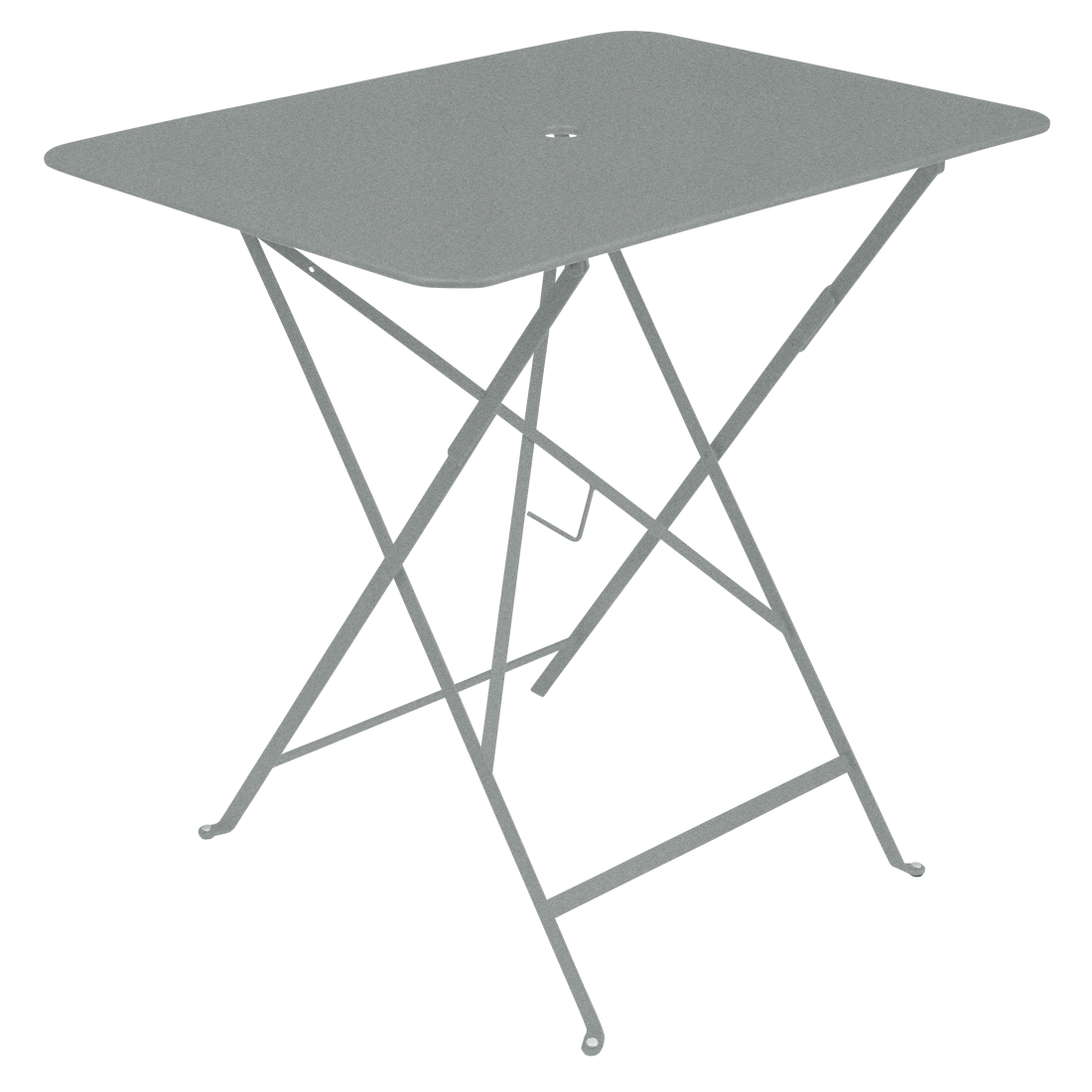 Table de jardin ronde pliante acier gris lapilli 2 personnes Bistro FERMOB