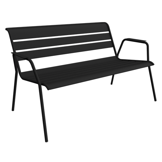 Fermob - Banquette de jardin acier carbone 2 places Monceau Fermob