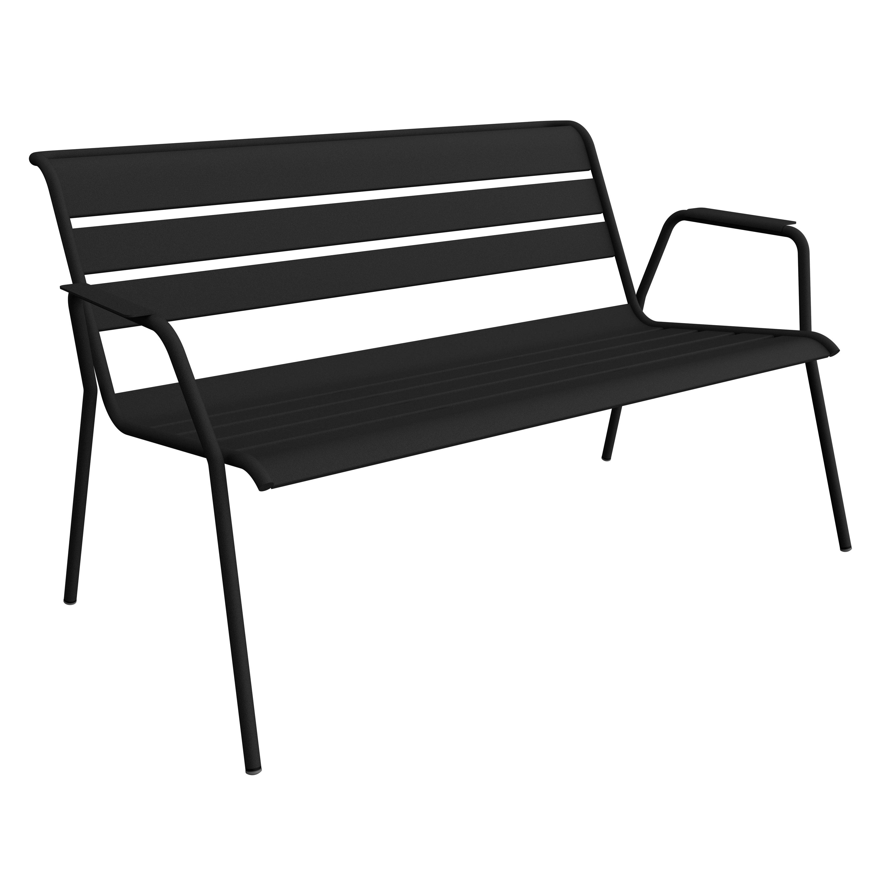Fermob - Banquette de jardin acier carbone 2 places Monceau Fermob