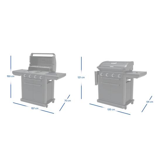 Campingaz - Barbecue à Gaz Premium Acier 4 Brûleur Inox Noir L 157 x P 69 x H 119 cm - CAMPINGAZ - Image 16