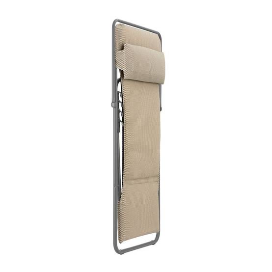 Lafuma-Mobilier - Maxi Transat Plus de jardin acier Be Comfort moka Lafuma Mobilier - Image 2