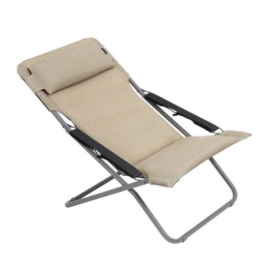 Lafuma-Mobilier - Transat de jardin acier moka Transabed Be Comfort Lafuma Mobilier - Image 6