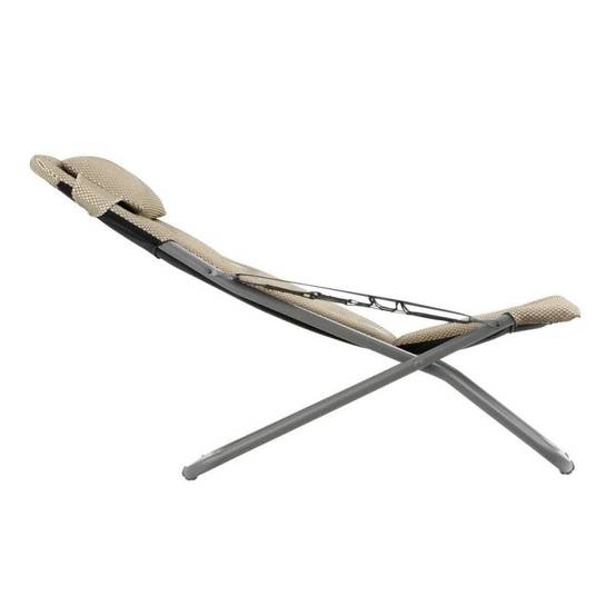 Lafuma-Mobilier - Transat de jardin acier moka Transabed Be Comfort Lafuma Mobilier - Image 3