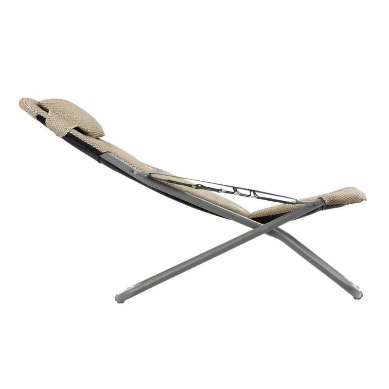 Lafuma-Mobilier - Transat de jardin acier moka Transabed Be Comfort Lafuma Mobilier - Image 3