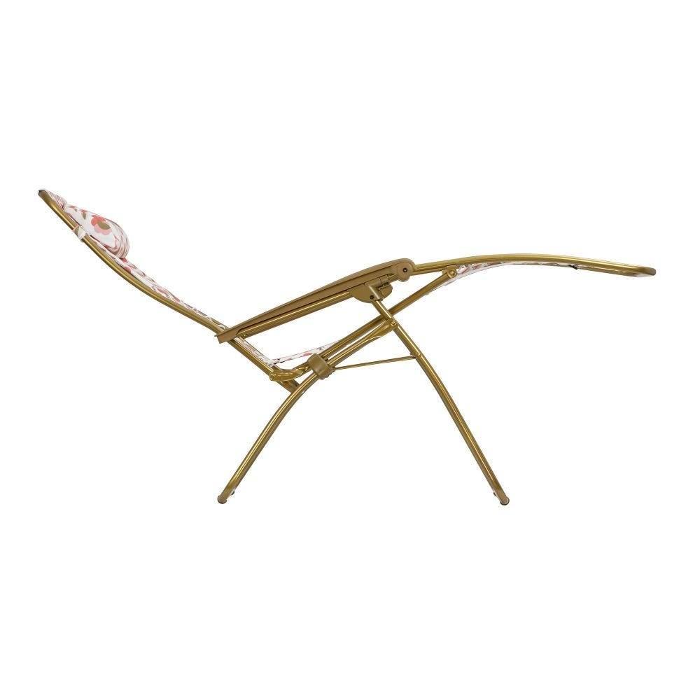 Lafuma-Mobilier - Fauteuil relax jardin Airlon orange retro Ø20 mm L.67 cm H.115 cm P.87 cm RSXA - Lafuma - Image 9