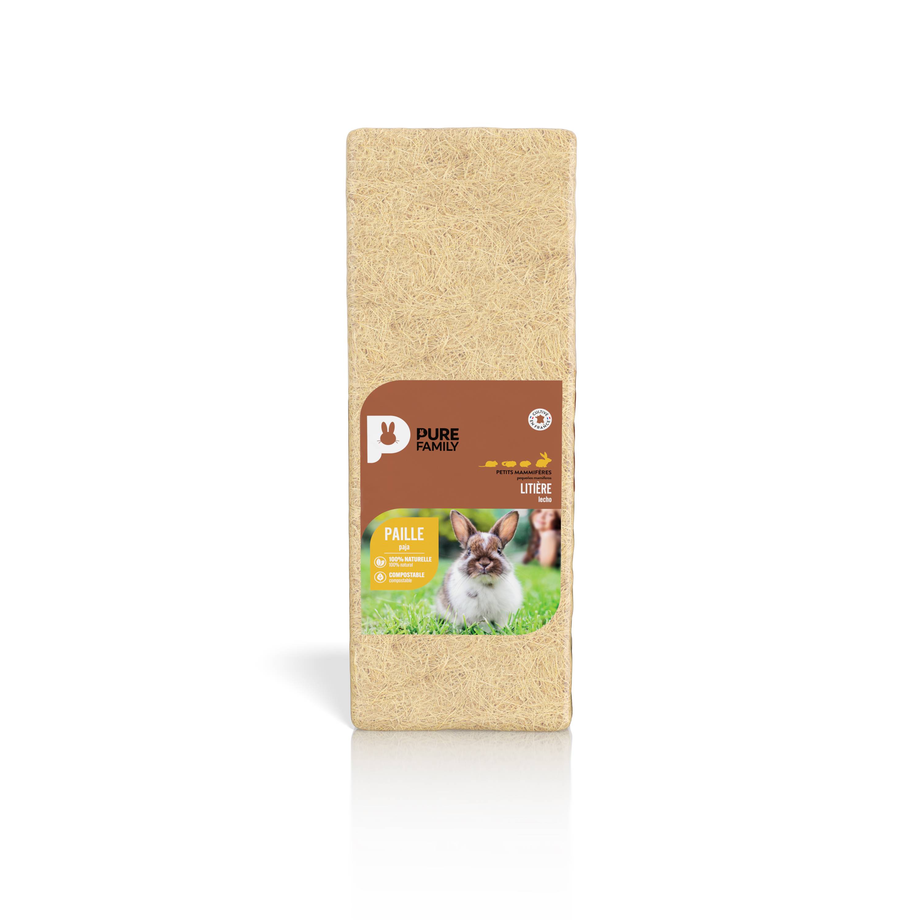 Pure Family - Paille rongeur 20L - PURE FAMILY - Imagen 2