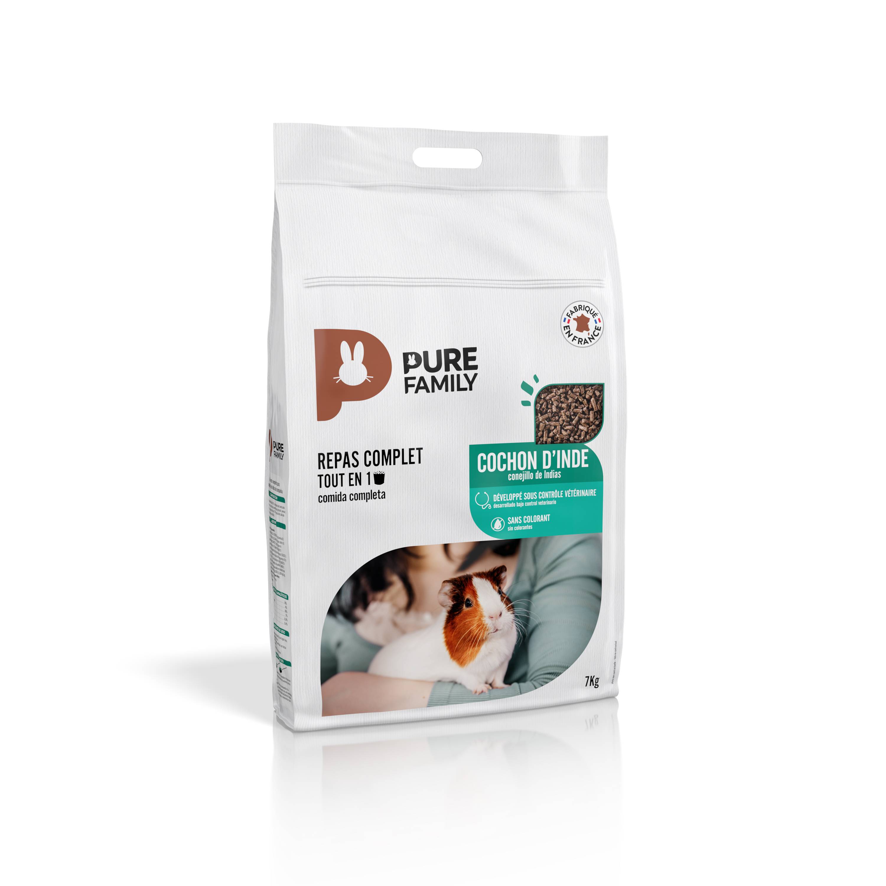 Pure Family - Aliment complet granulé cochon d'inde 7 kg - PURE FAMILY - Image 3