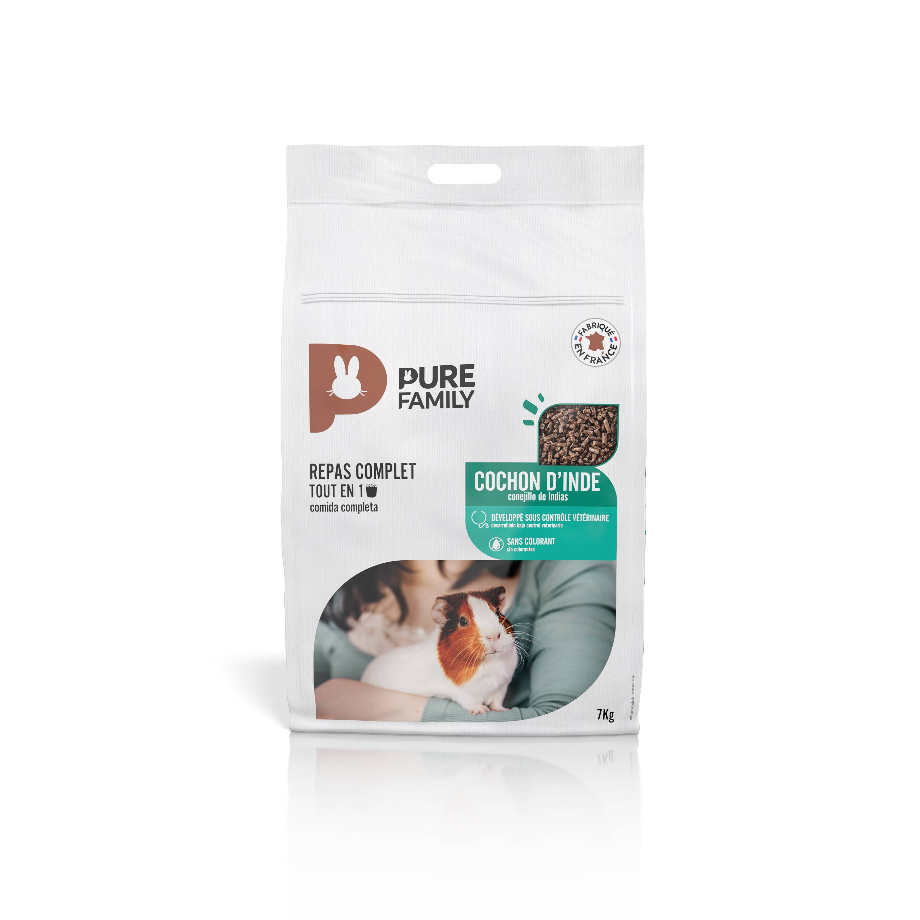 Pure Family - Aliment complet granulé cochon d'inde 7 kg - PURE FAMILY - Image 1
