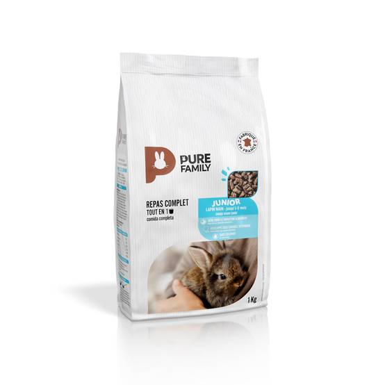 Pure Family - Aliment complet Lapin Nain Junior 1 kg - PURE FAMILY - Image 1