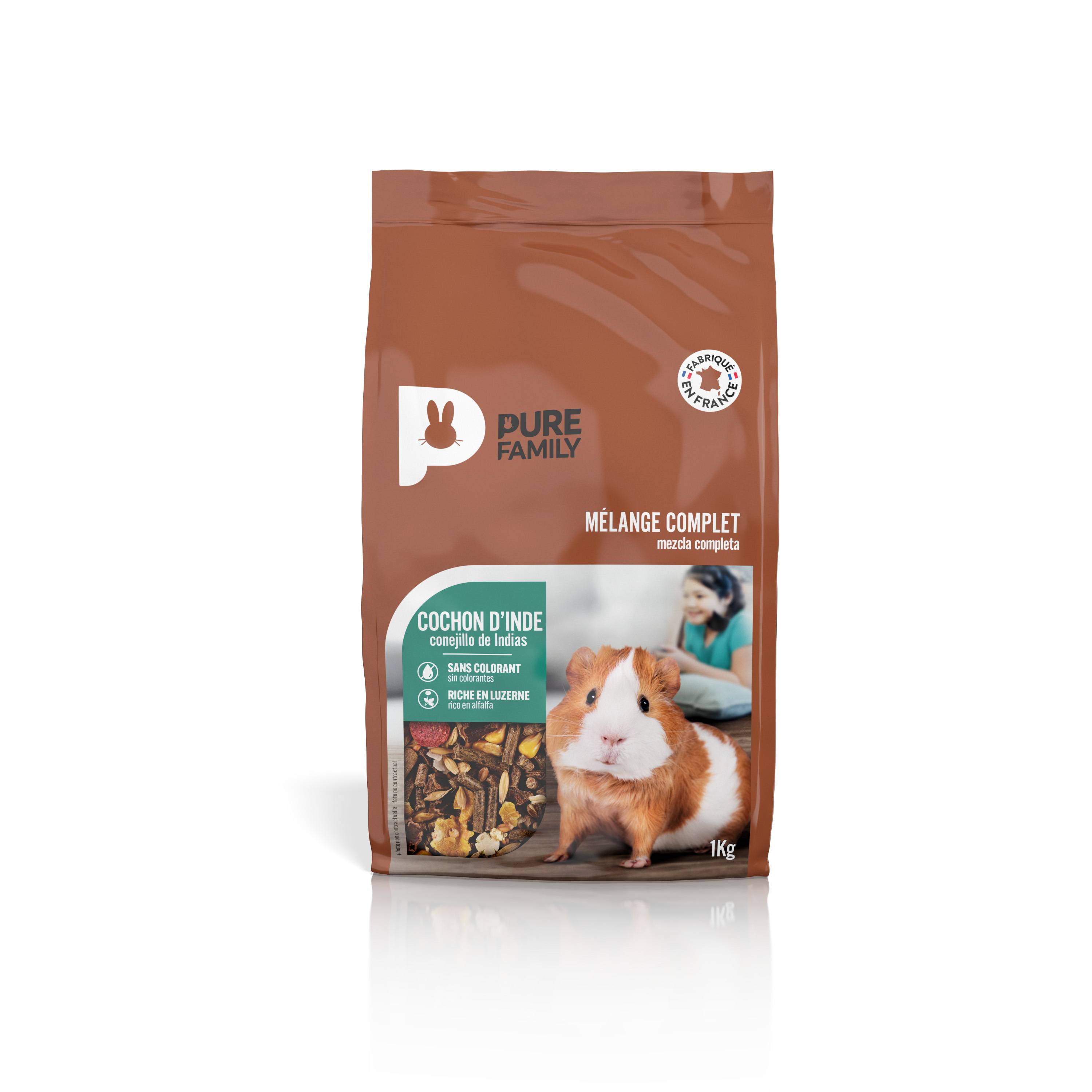 Pure Family - Mezcla completa Cobaya 1 kg - Pure Family - Imagen 2