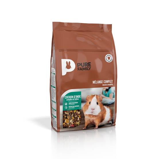 Pure Family - Pure Family - Mélange complet pour cochon d'Inde 3 kg - Image 3