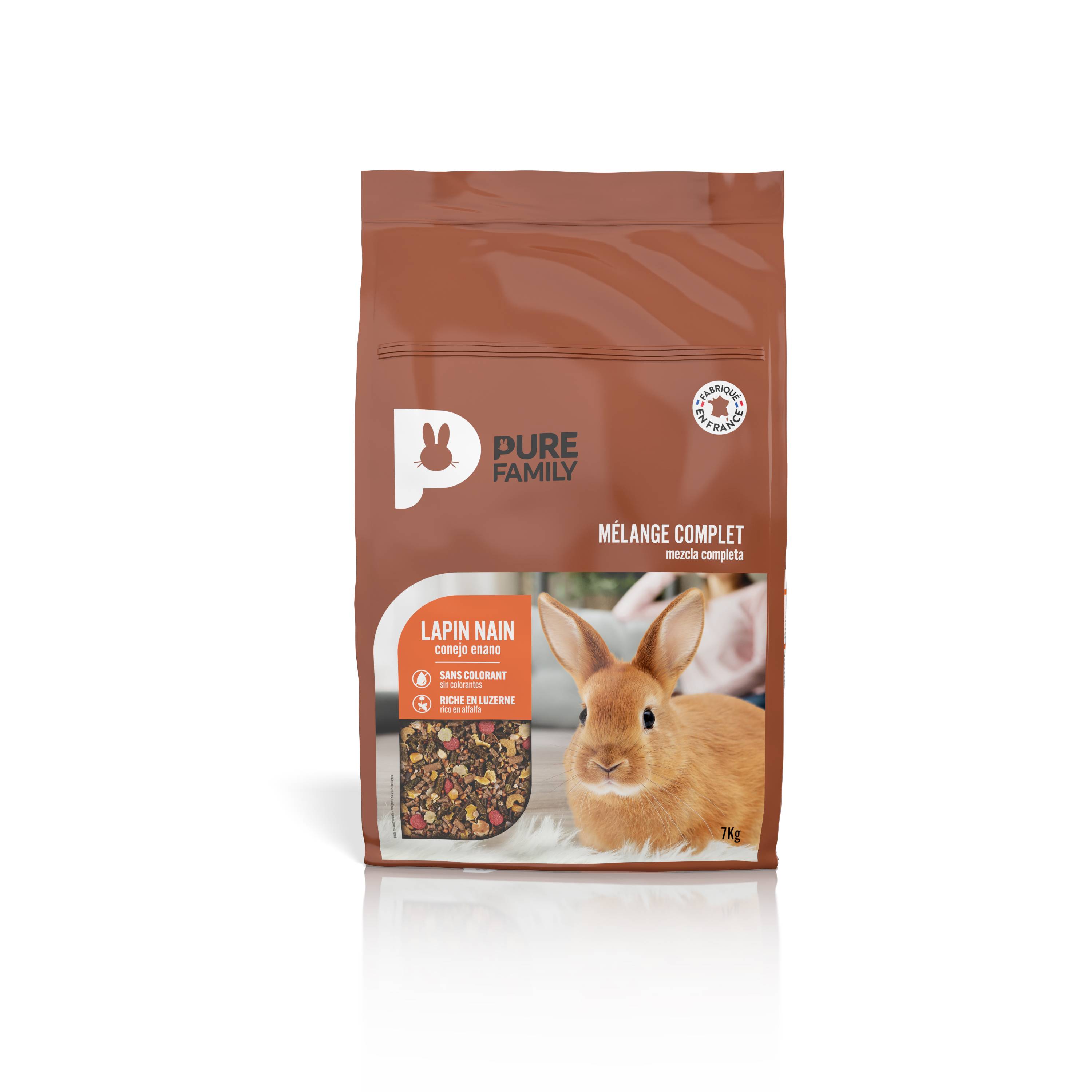 Pure Family - Mélange Complet Lapin Nain 7 Kg - PURE FAMILY - Image 1