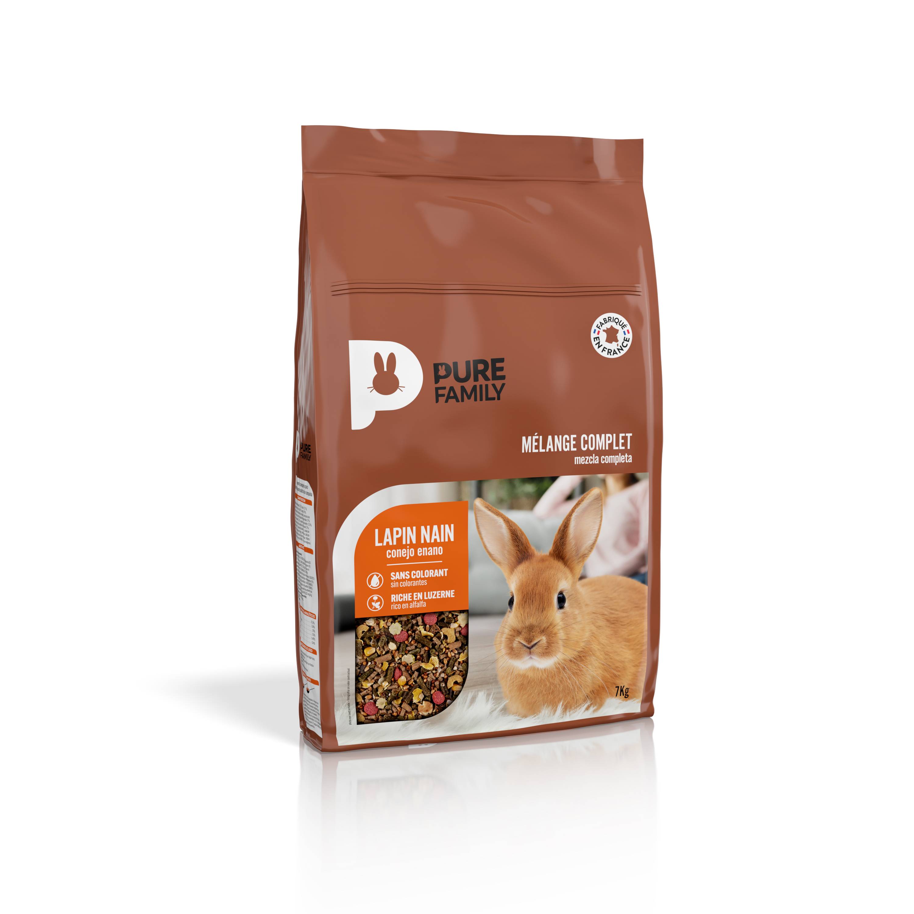 Pure Family - Mélange Complet Lapin Nain 7 Kg - PURE FAMILY - Image 3