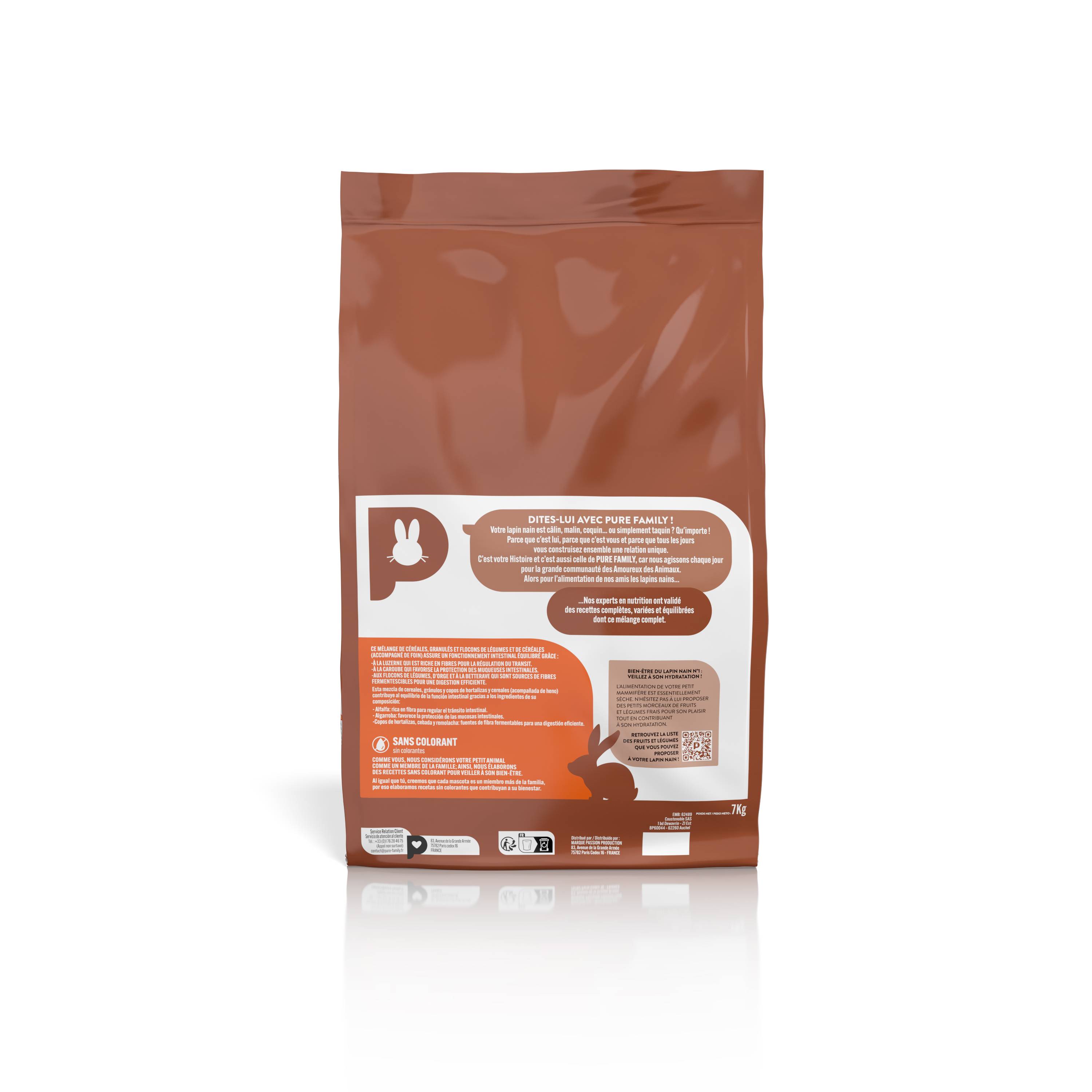 Pure Family - Mélange Complet Lapin Nain 7 Kg - PURE FAMILY - Image 2