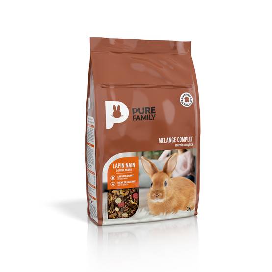 Pure Family - Pure Family - Mélange complet pour lapin nain 3 kg - Image 4
