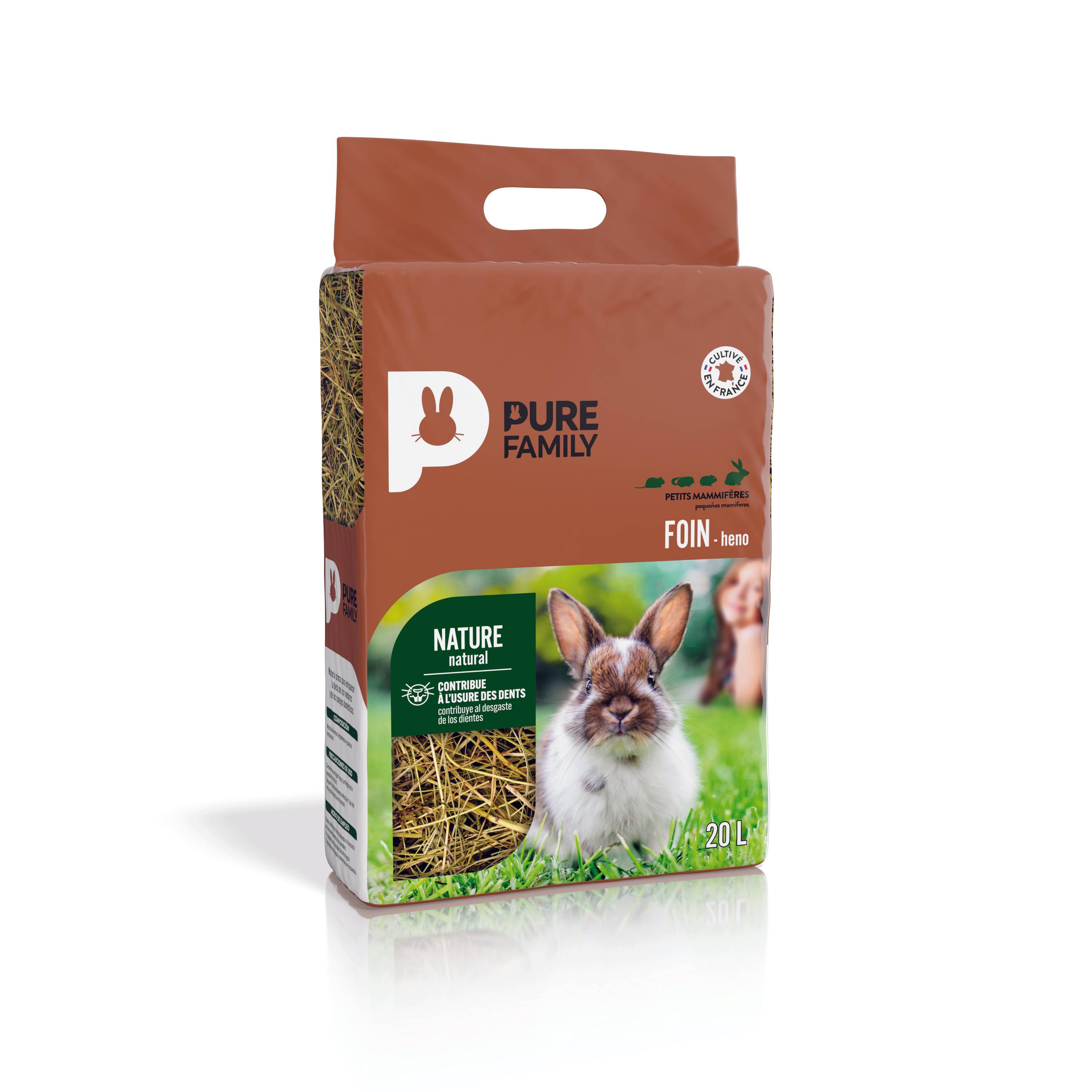 Pure Family - Foin naturel 20 L - PURE FAMILY