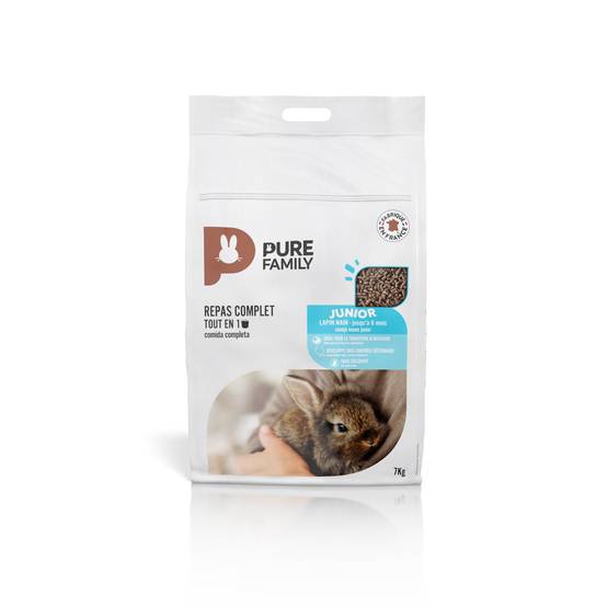 Pure Family - Aliment complet Lapin Nain Junior jusqu'à 6 mois 7 kg - PURE FAMILY - Image 3