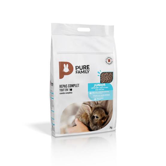 Pure Family - Aliment complet Lapin Nain Junior jusqu'à 6 mois 7 kg - PURE FAMILY - Image 1