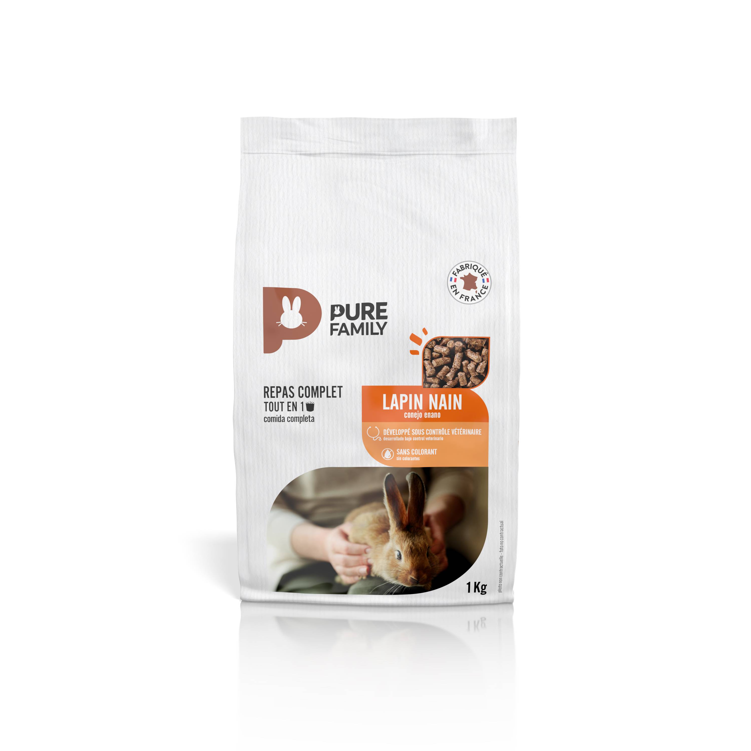 Pure Family - Aliment complet lapin nain 1 kg - Pure Family - Image 3