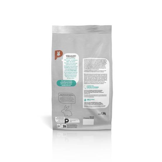 Pure Family - Mélange complet lapin nain sensibilité digestive 1,5 kg - Pure Family - Image 3