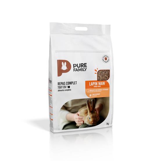 Pure Family - Repas complet lapin nain 7 kg - Pure Family - Image 2
