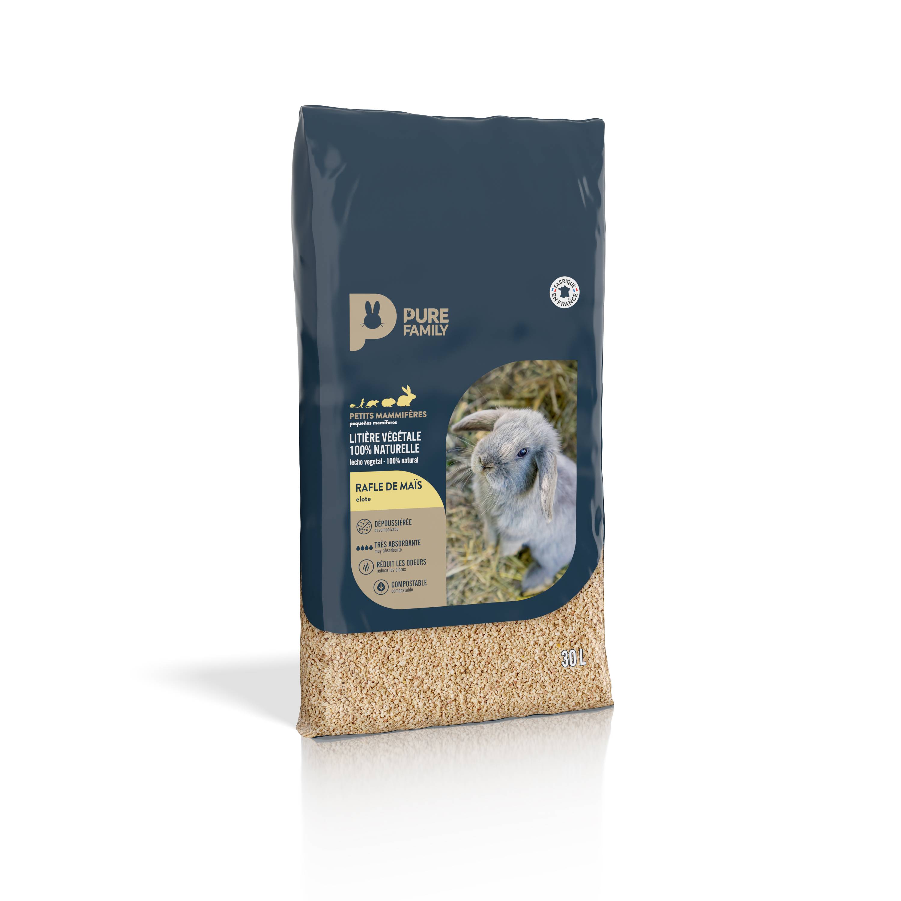 Pure Family - Litière pour rongeurs rafle maïs 30 L - Pure Family - Imagen 3