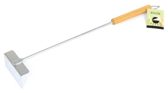 Ecloz - Raclette/tisonier 50 cm avec logo ecloz manche bambou