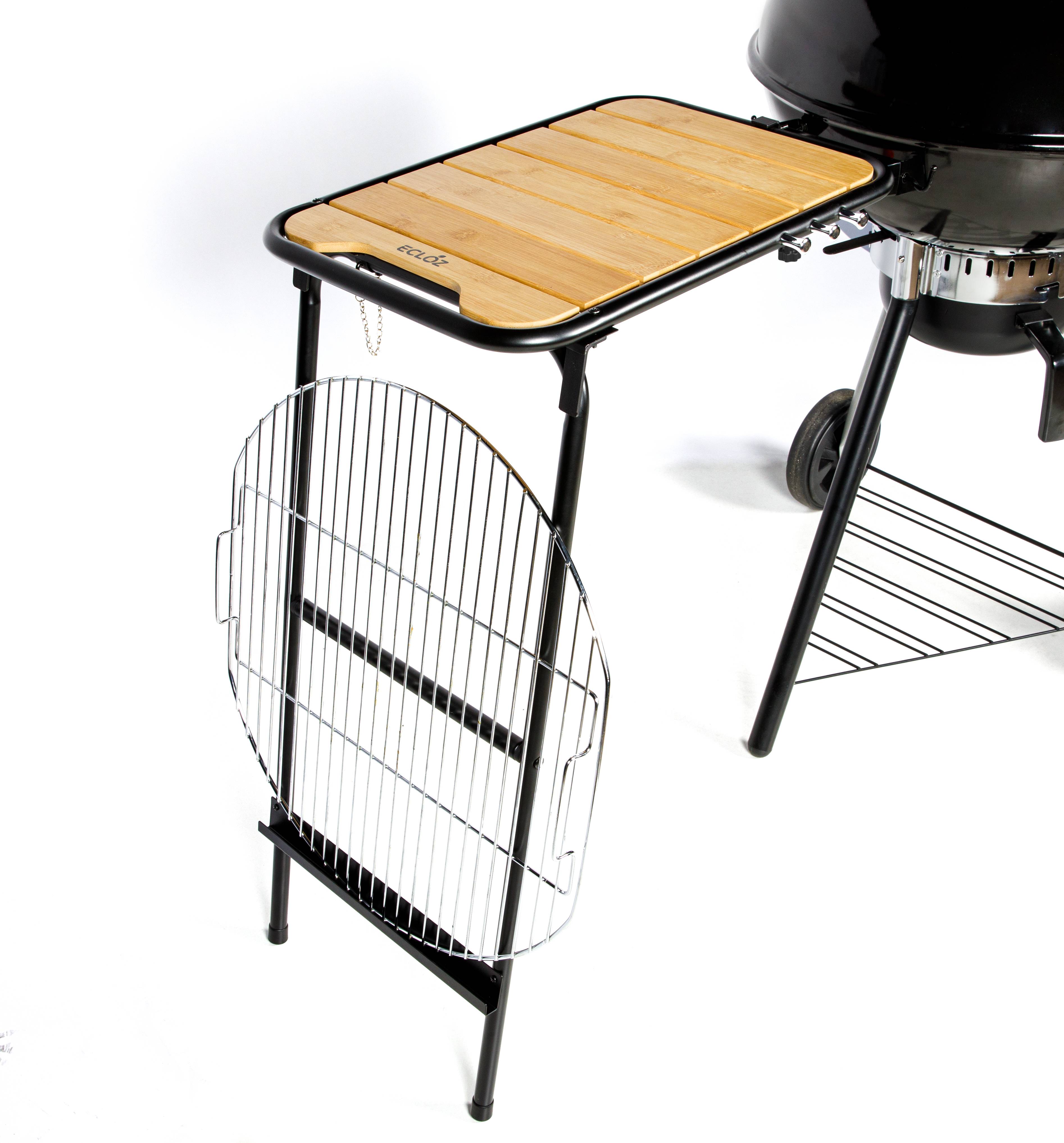 Ecloz - Estante auxiliar barbacoa universal madera metal ECLOZ - Imagen 3