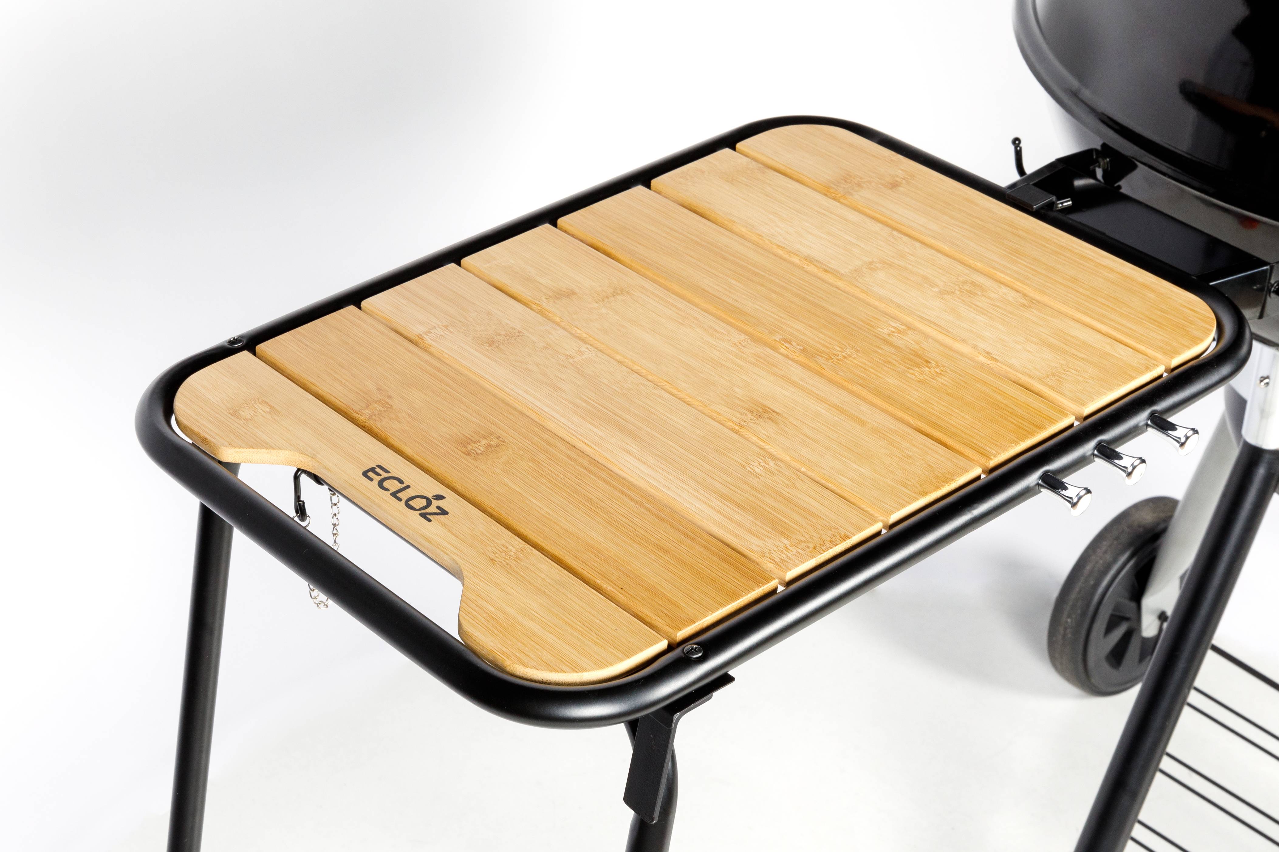 Ecloz - Estante auxiliar barbacoa universal madera metal ECLOZ - Imagen 4