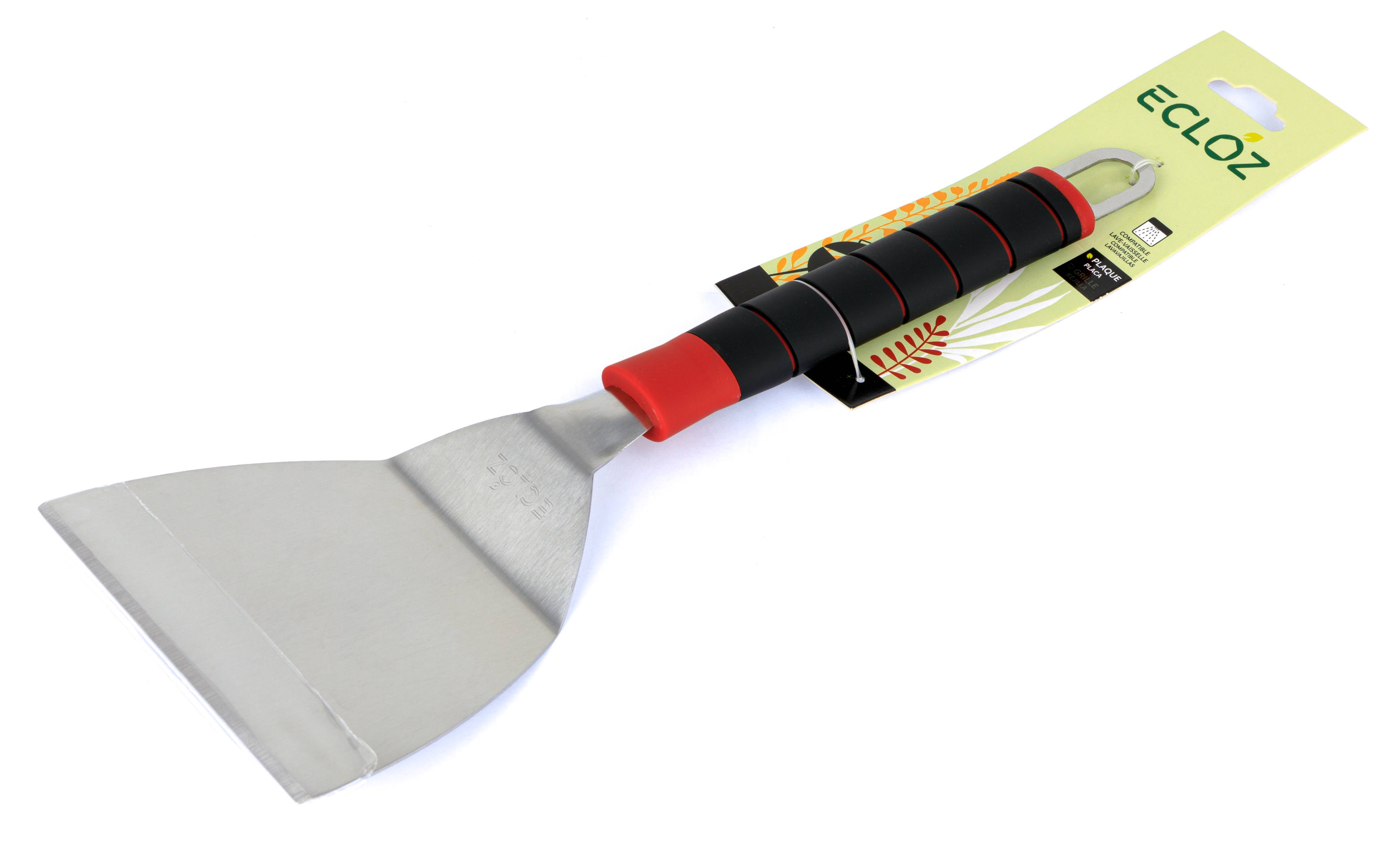 Ecloz - spatule  33 cm plancha  inox a manche Ecloz bicolore soft touch