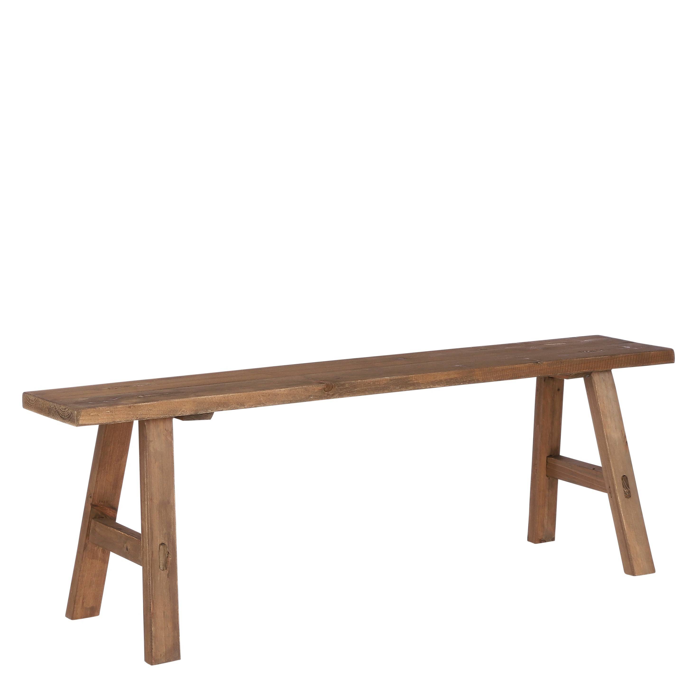 Banc Bois Recyclé Naturel L 108 x l 29,5 x H 36,5 cm - MICA DECORATIONS