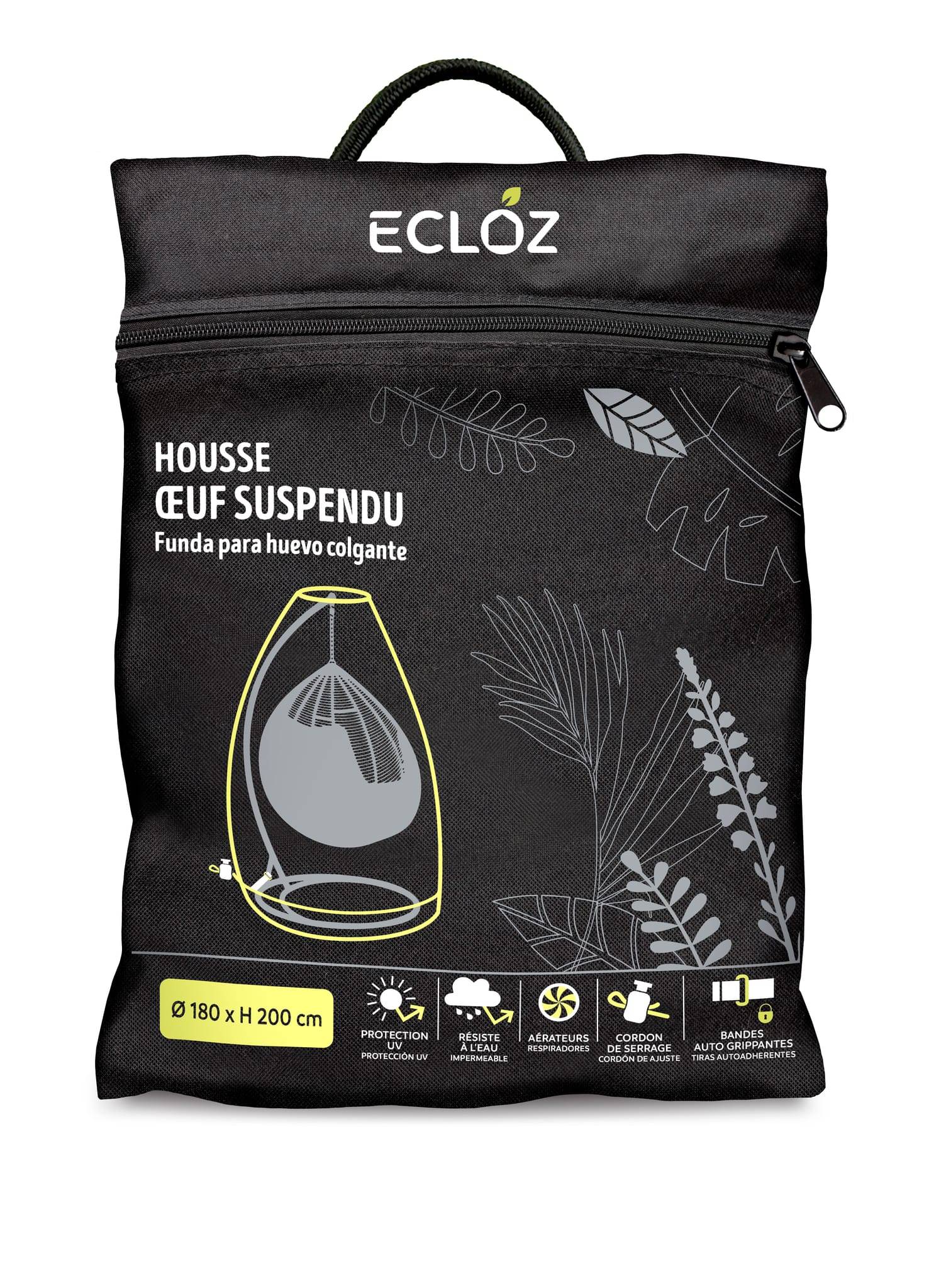 Ecloz - Housse oeuf suspendu imperméable polyester anthracite ECLOZ