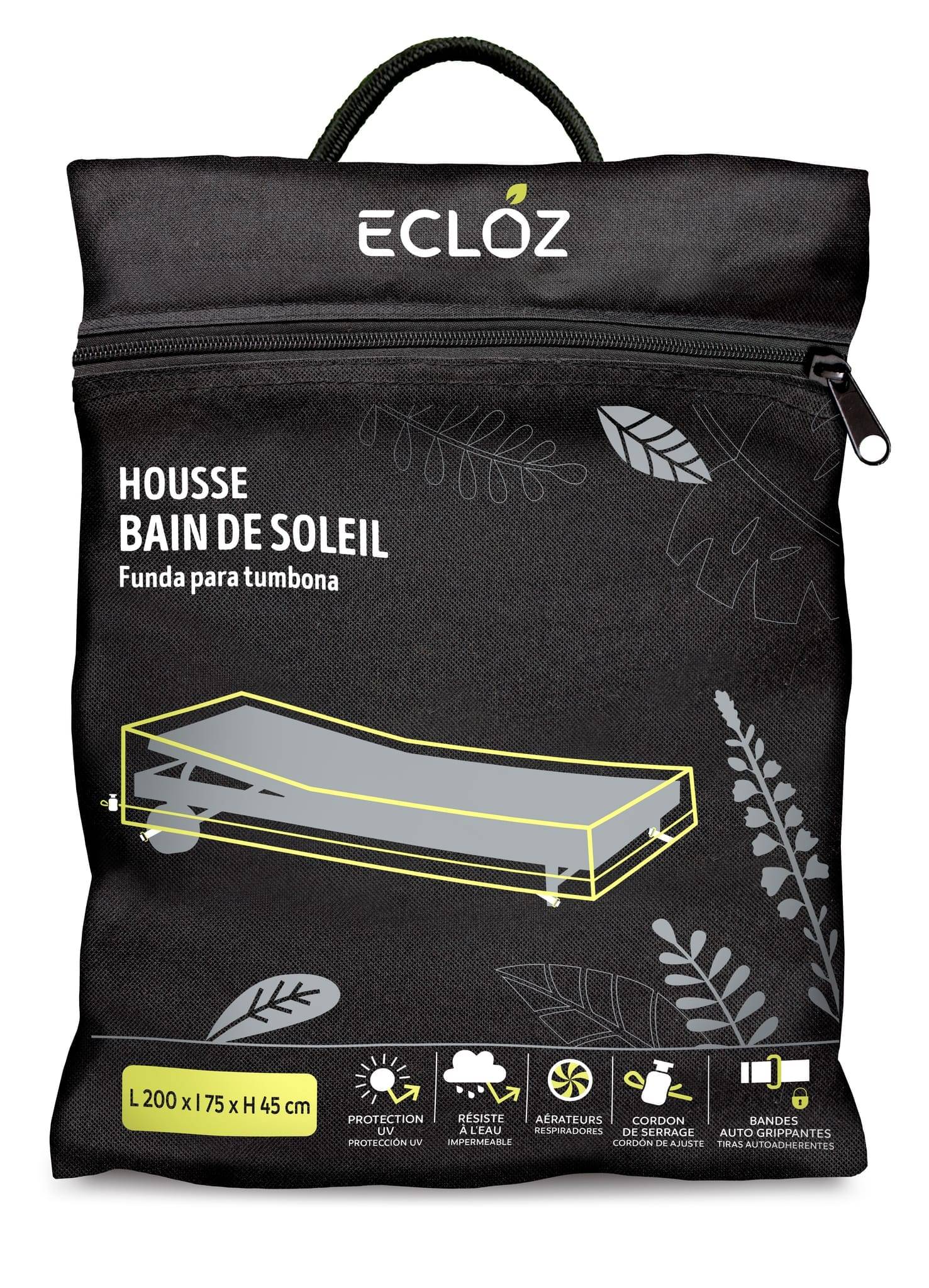 Ecloz - Housse bain de soleil polyester anthracite ECLOZ - Imagen 1