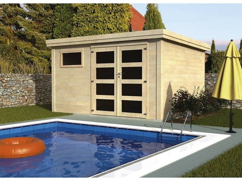 Decor et Jardin - Abri de jardin bois toit plat 12m² Paolo Décor et Jardin