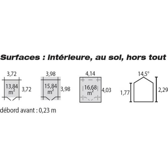 Decor et Jardin - Abri de Jardin Bois 15,85m² Ep.34mm - VALLAURIS - Image 3