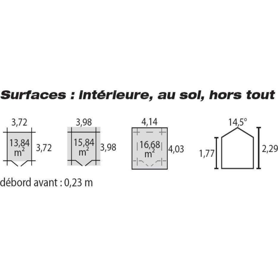 Decor et Jardin - Abri de Jardin Bois 15,85m² Ep.34mm - VALLAURIS - Image 3