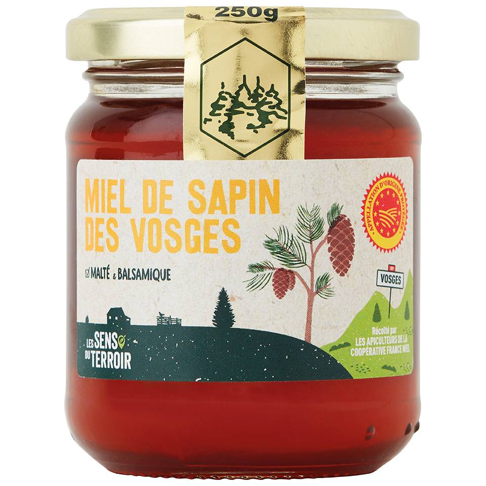 Les Sens du Terroir - Miel de sapin des Vosges AOP 250 g - Les Sens du Terroir - Image 1