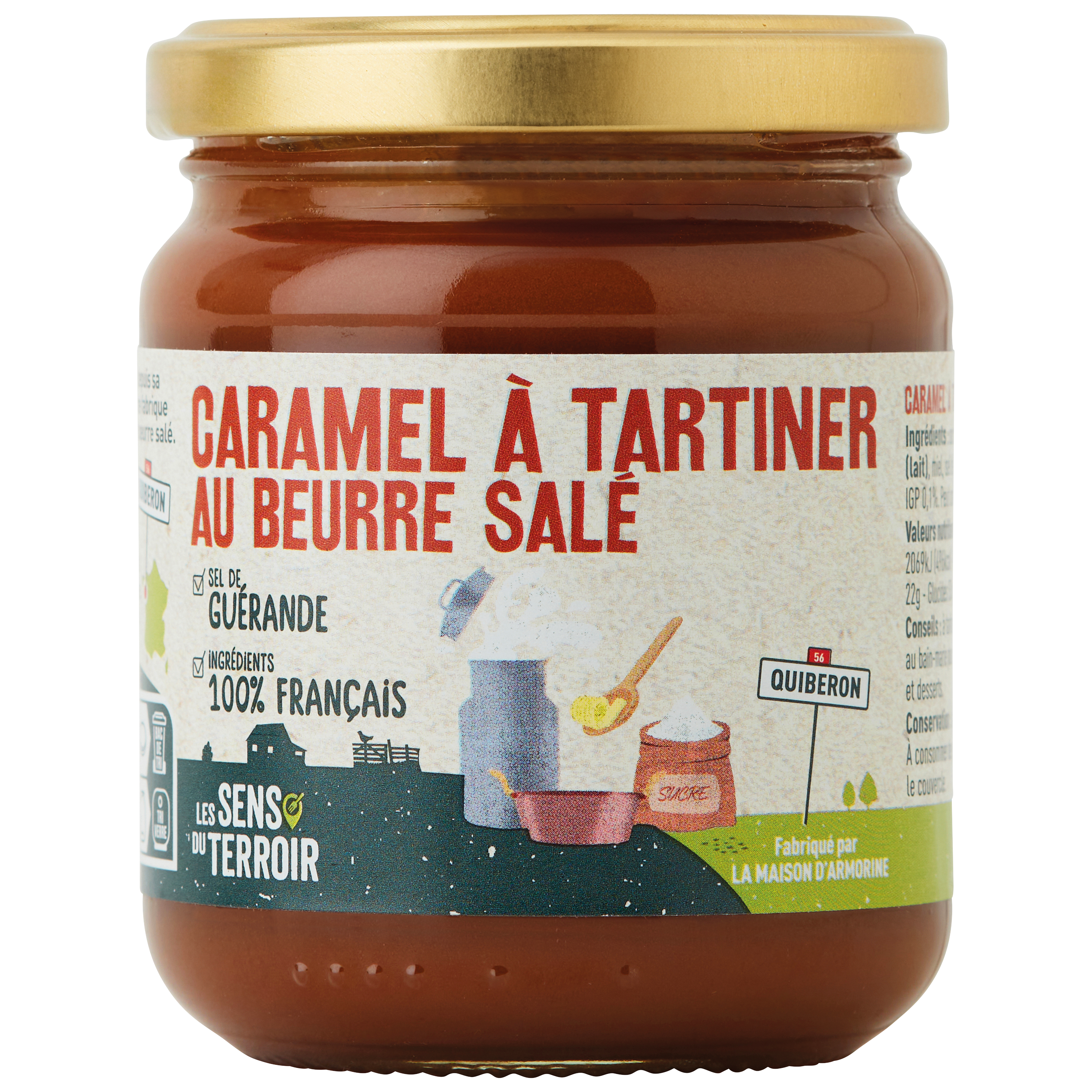 Les Sens du Terroir - Caramel à tartiner au beurre salé 220 g - Les Sens du Terroir - Image 1