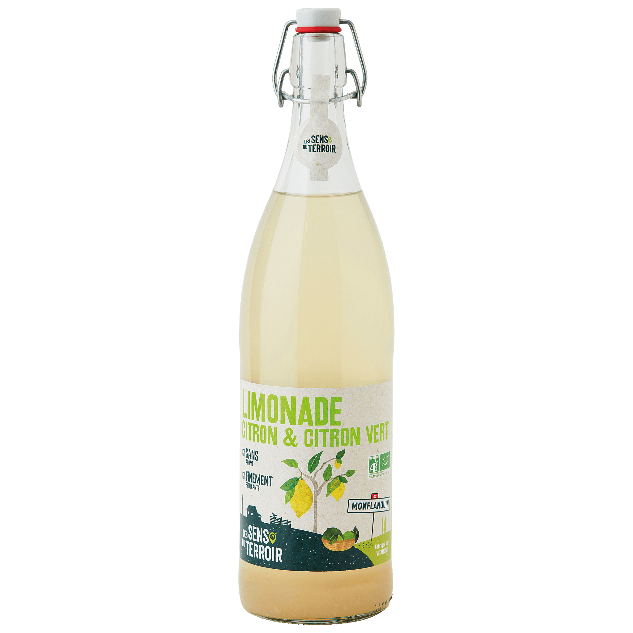 Les Sens du Terroir - Limonade citron & citron vert BIO 1 L - Les Sens du Terroir