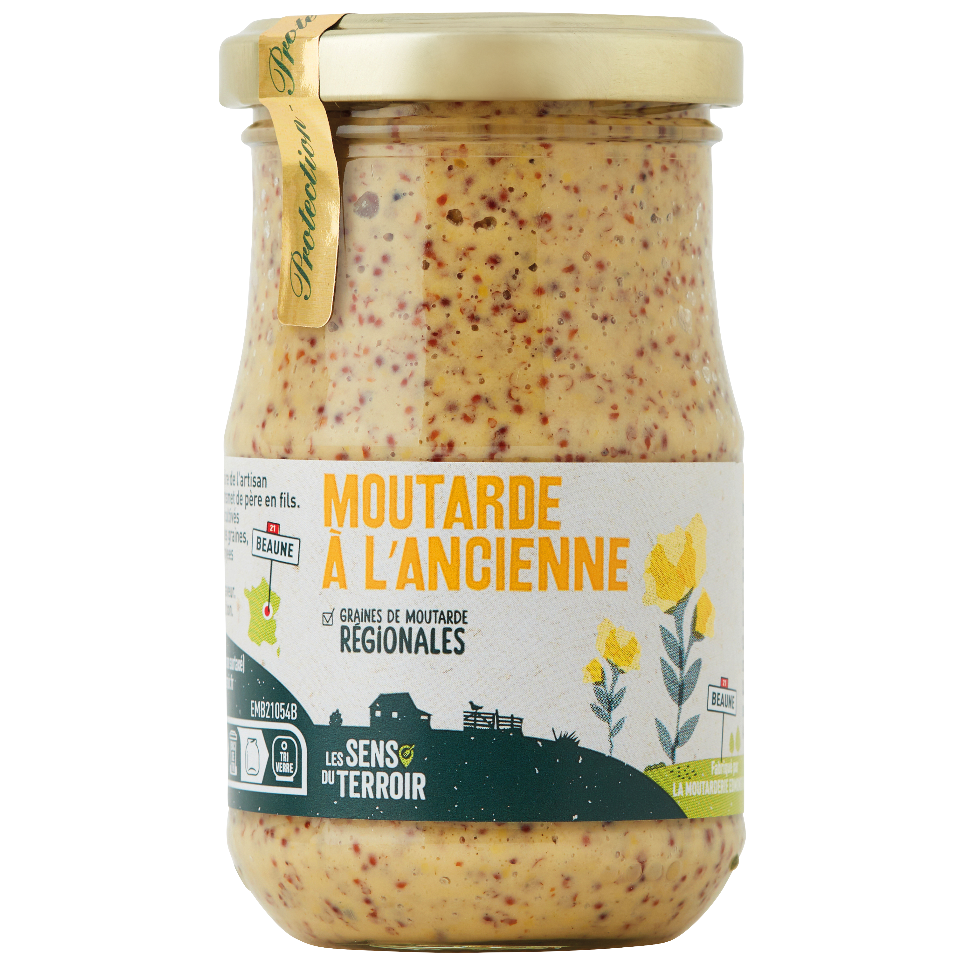 Les Sens du Terroir - Moutarde à l'ancienne 205 g - Les Sens du Terroir
