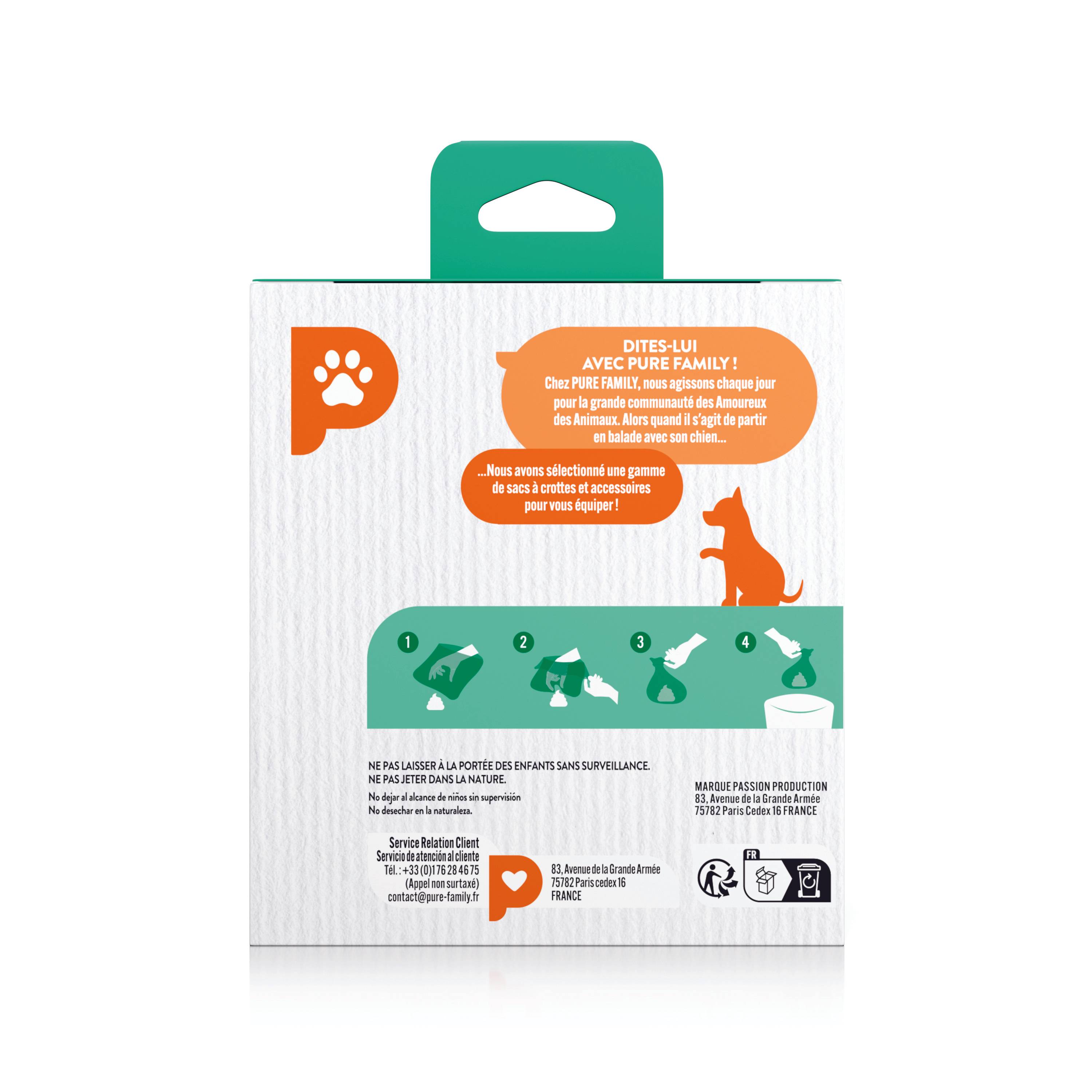 Pure Family - Bolsa para excrementos x120 - PURE FAMILY - Imagen 2