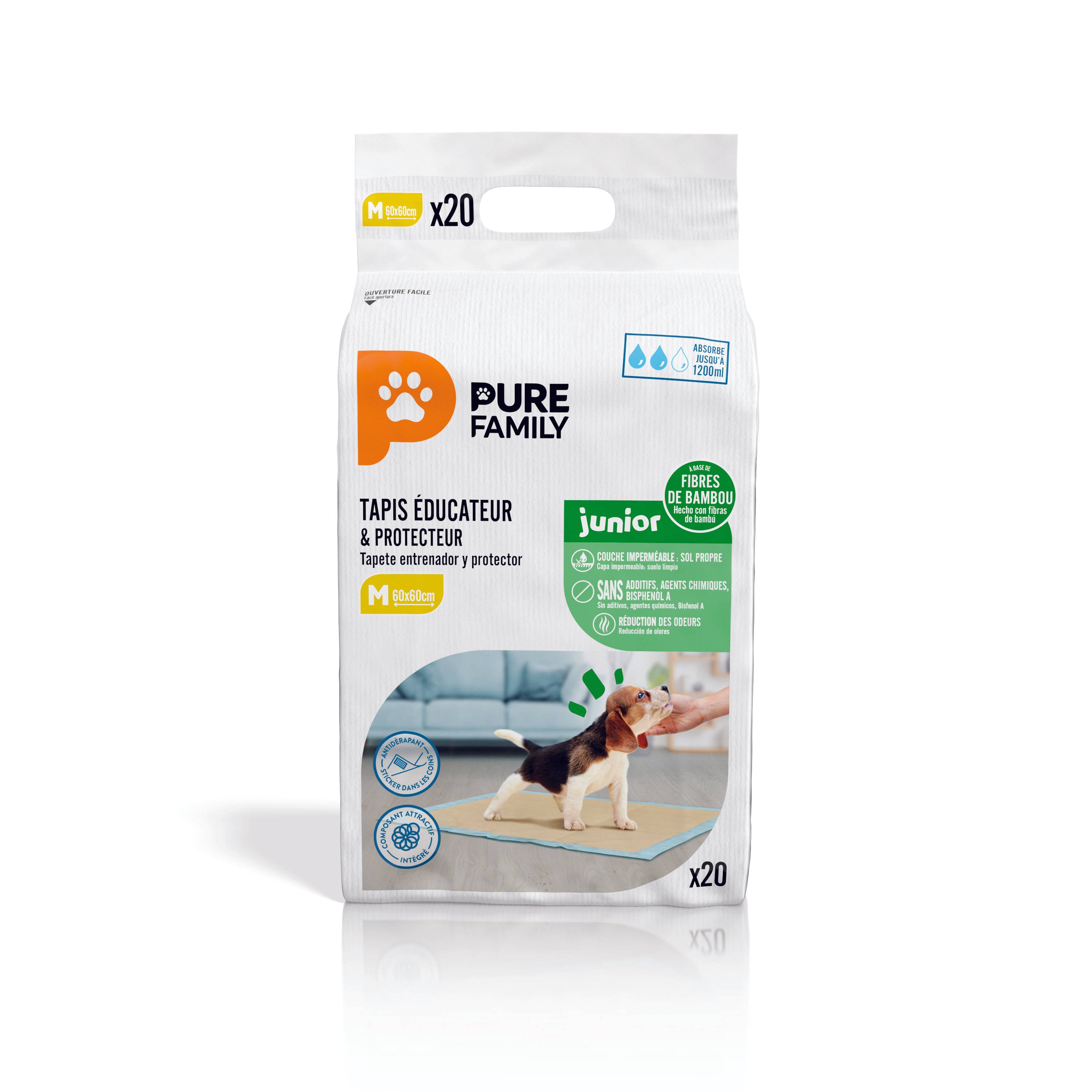 Pure Family - Tapis Educateur Taille M Bambou x 20 - Pure Family - Imagen 1