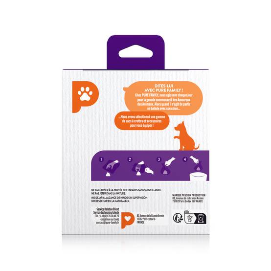 Pure Family - Sac à crottes X120 lavande - PURE FAMILY - Image 3